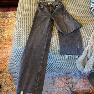 Zara Ribcage Wide Leg Jean size 2